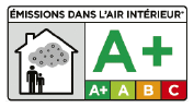 A+ emissions logo émissions dans l'air intérieur noté A+