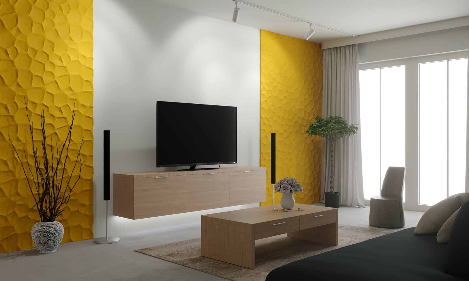 habillage-mural-3 salon avec habillage mural