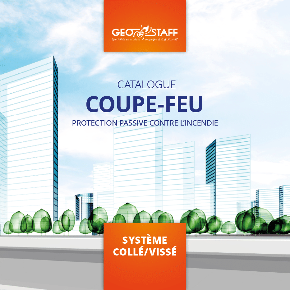 couverture catalogues coupe-feu Geostaff Collé Vissé Couverture du catalogue coupe-feu Geostaff -système collé vissé